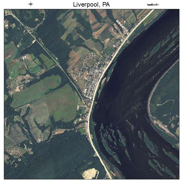 Liverpool, PA air photo map