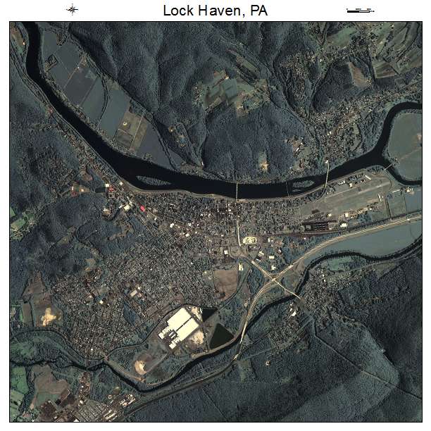 Lock Haven, PA air photo map