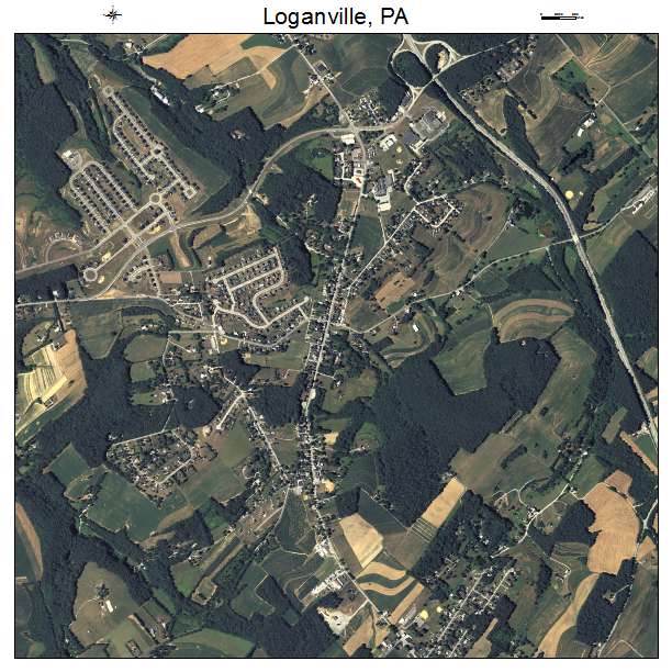 Loganville, PA air photo map
