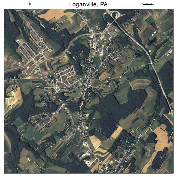 Aerial Photography Map Of Loganville PA Pennsylvania