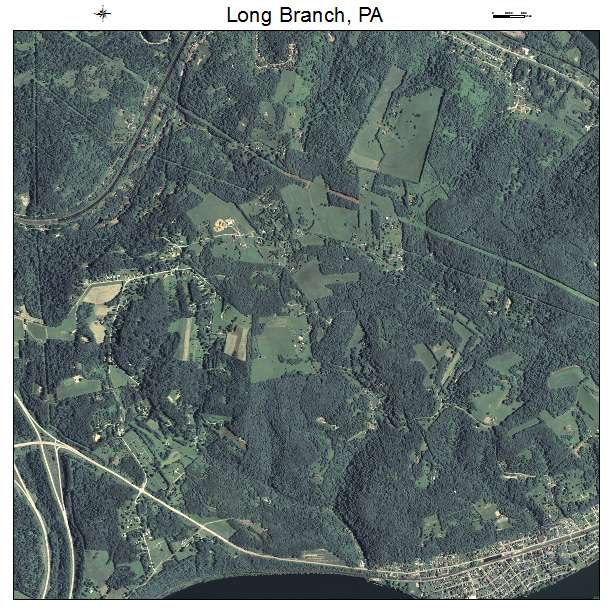 Long Branch, PA air photo map