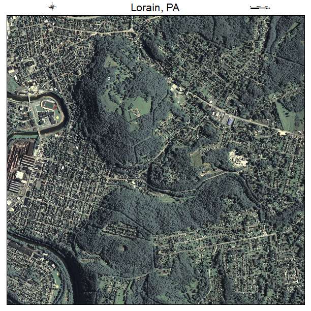 Lorain, PA air photo map