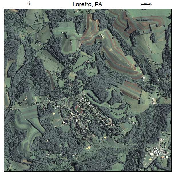 Loretto, PA air photo map