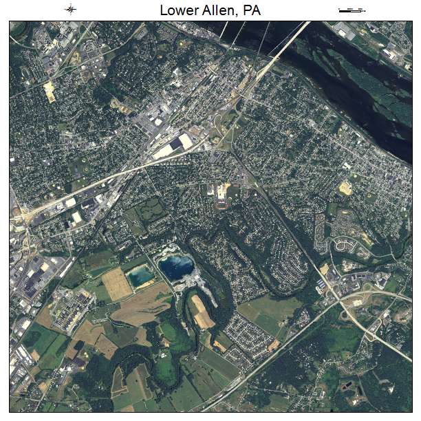 Lower Allen, PA air photo map