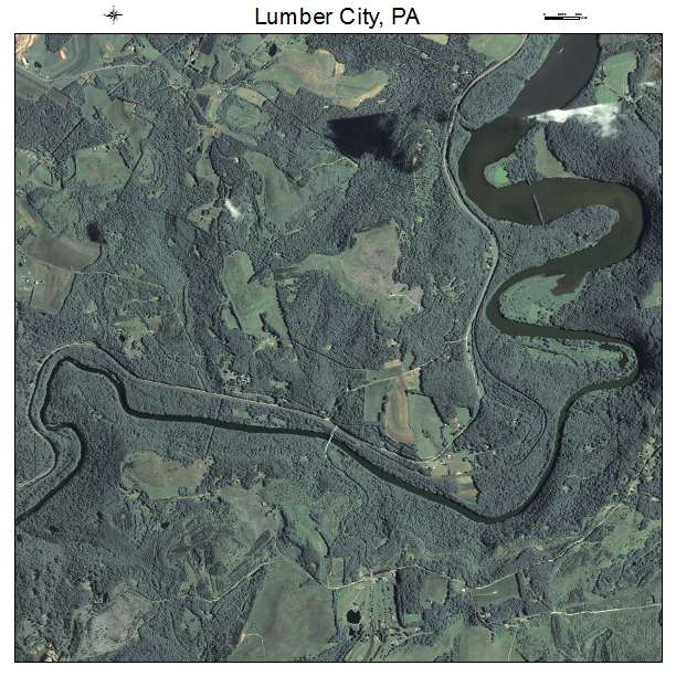 Lumber City, PA air photo map