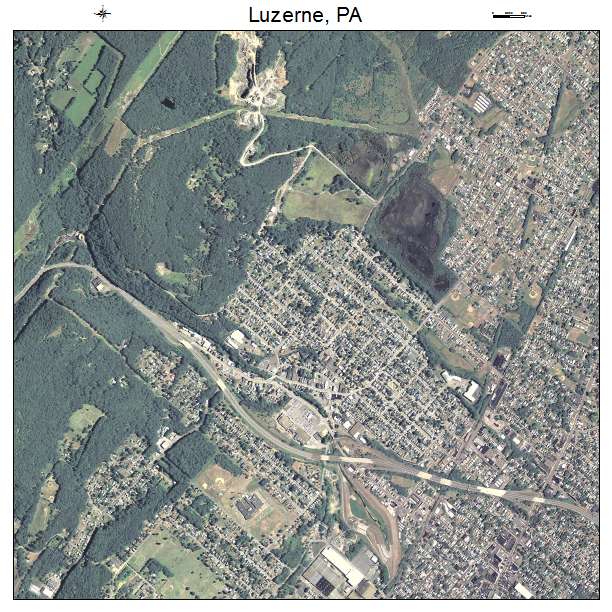 Luzerne, PA air photo map