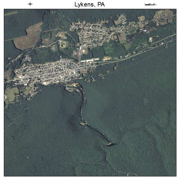 Lykens, PA air photo map