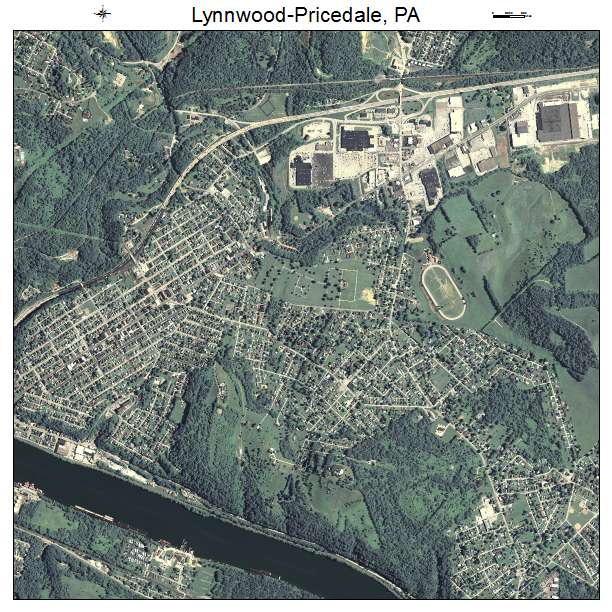 Lynnwood Pricedale, PA air photo map