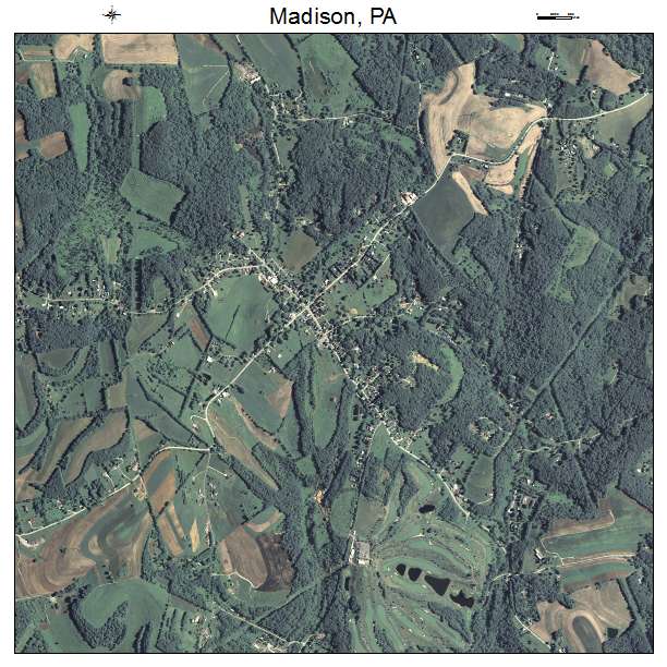 Madison, PA air photo map
