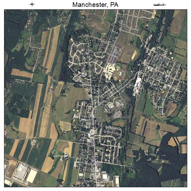 Manchester, PA air photo map
