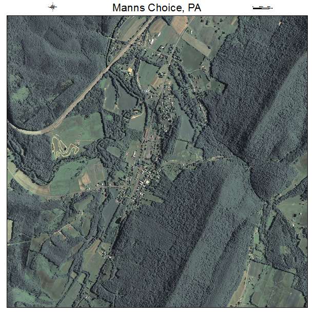 Manns Choice, PA air photo map