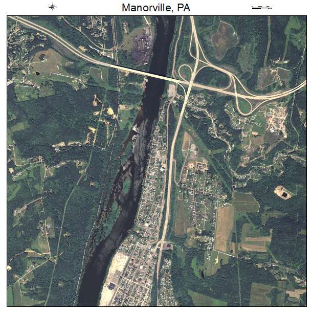 Manorville, PA air photo map