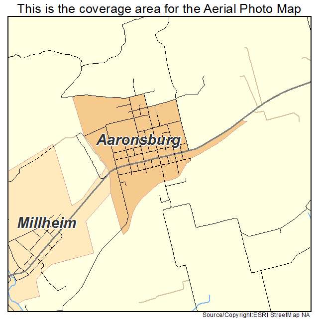 Aaronsburg, PA location map 