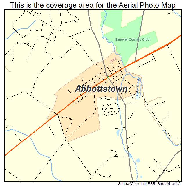 Abbottstown, PA location map 