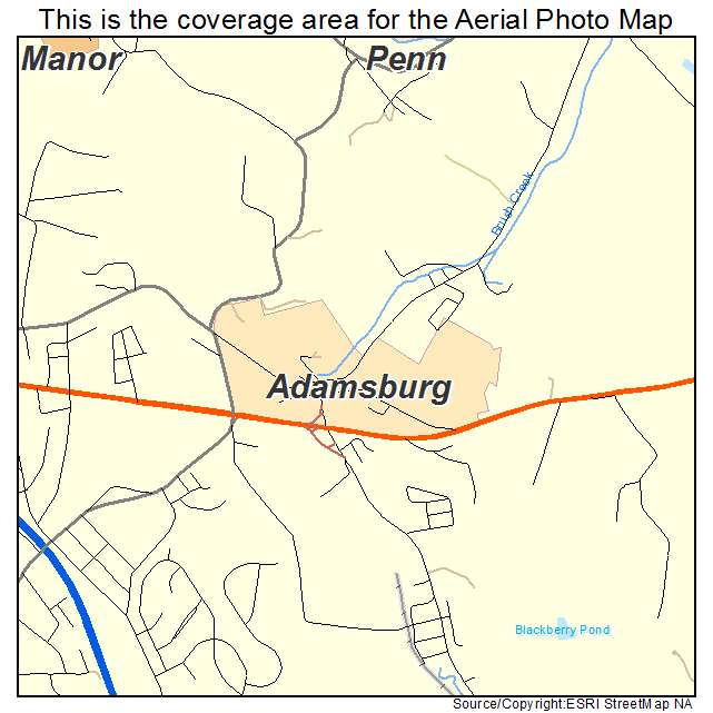 Adamsburg, PA location map 