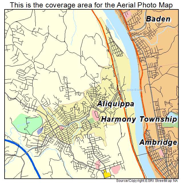 Aliquippa, PA location map 