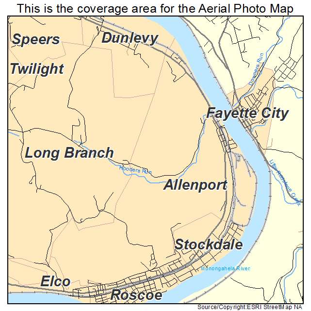 Allenport, PA location map 