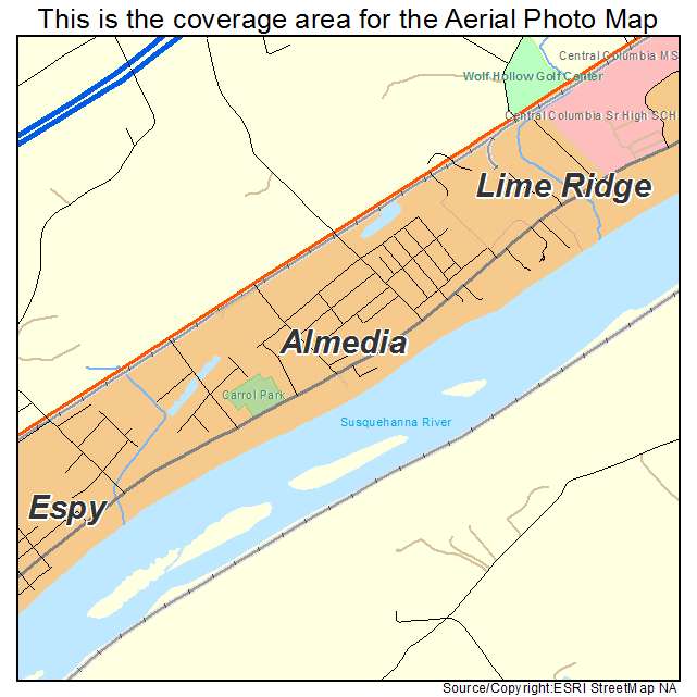 Almedia, PA location map 