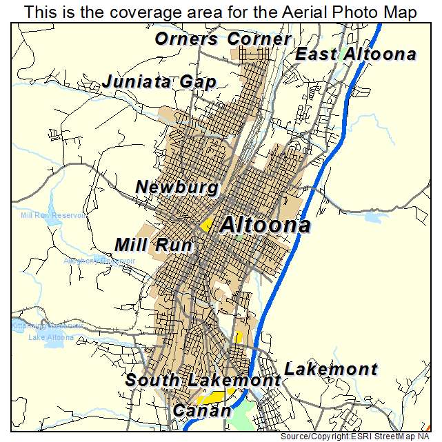 Altoona, PA location map 