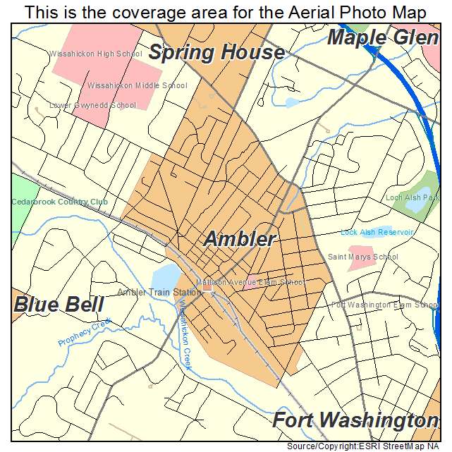 Ambler, PA location map 