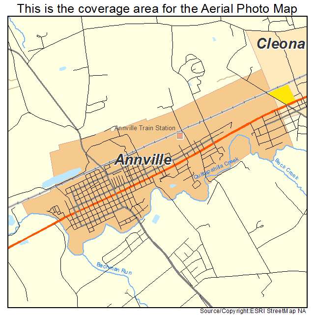 Annville, PA location map 