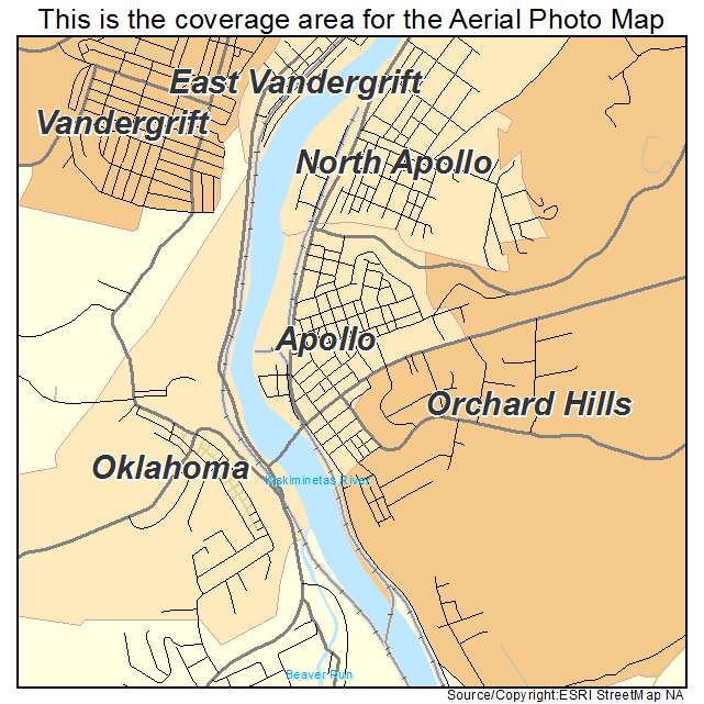 Apollo, PA location map 