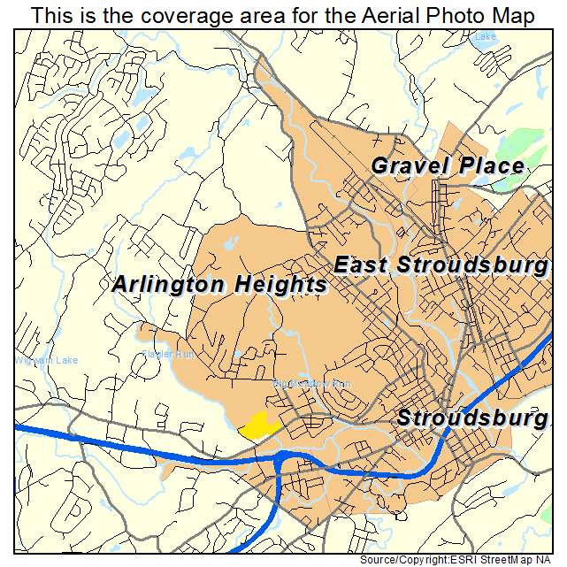 Arlington Heights, PA location map 
