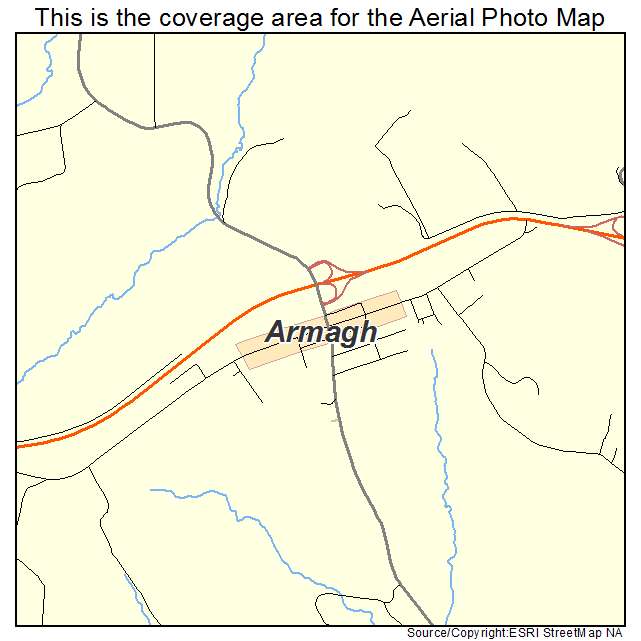 Armagh, PA location map 