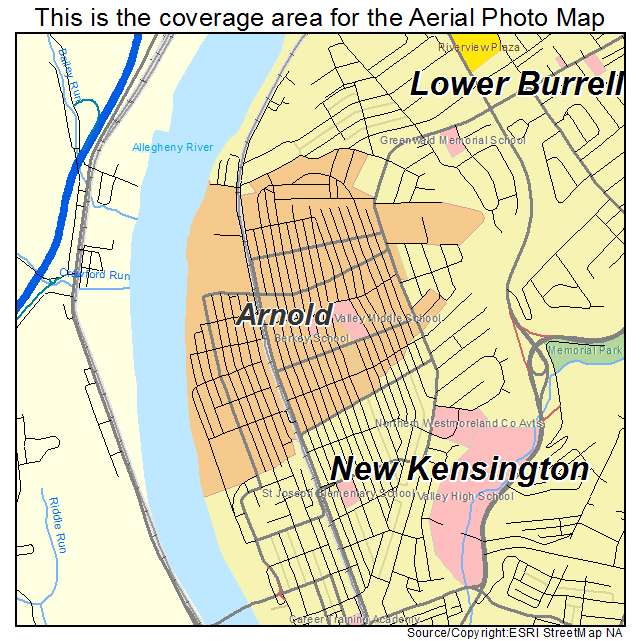 Arnold, PA location map 