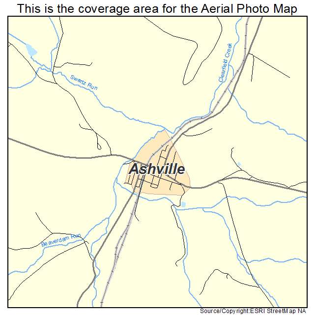 Ashville, PA location map 