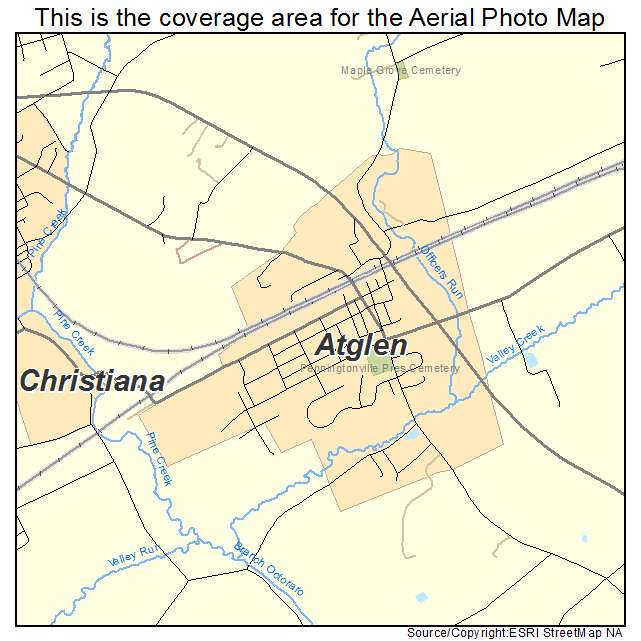 Atglen, PA location map 