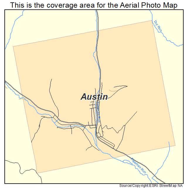 Austin, PA location map 