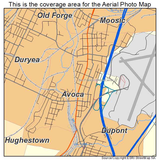 Avoca, PA location map 