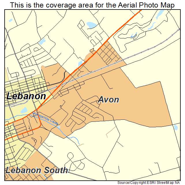 Avon, PA location map 