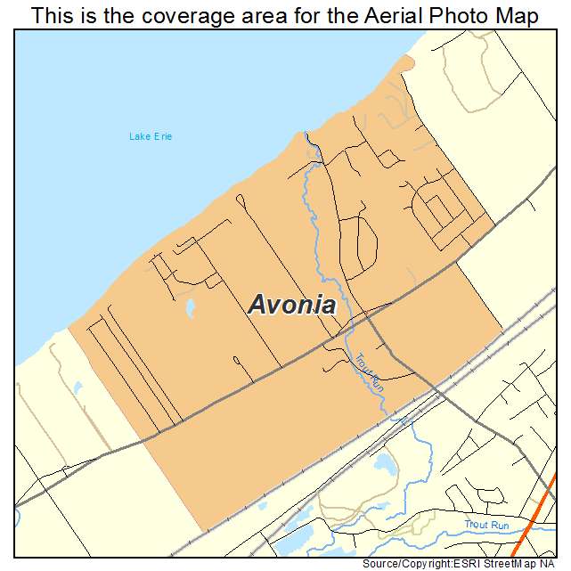 Avonia, PA location map 