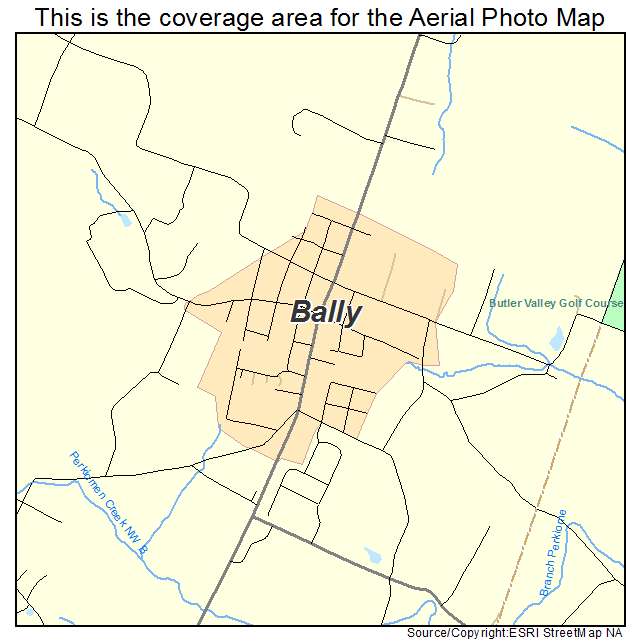 Bally, PA location map 