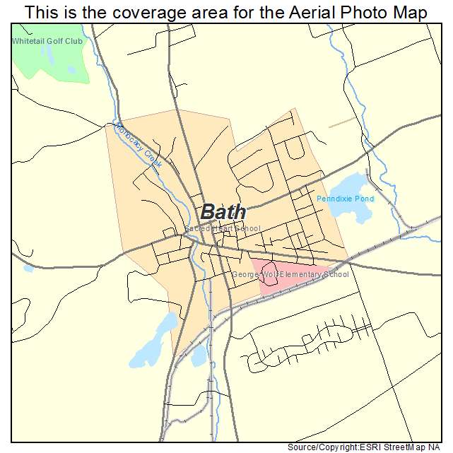 Bath, PA location map 