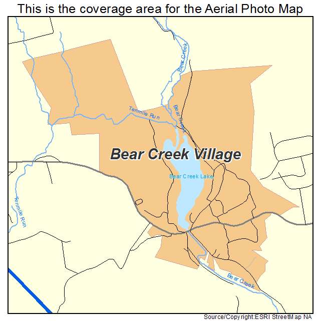 Bear Creek Village, PA location map 