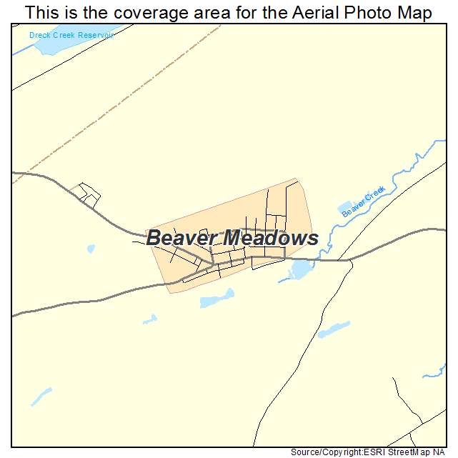 Beaver Meadows, PA location map 