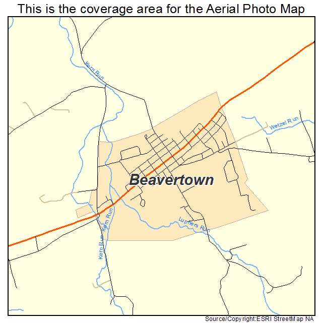 Beavertown, PA location map 