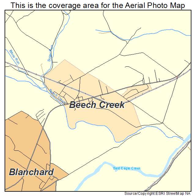 Beech Creek, PA location map 