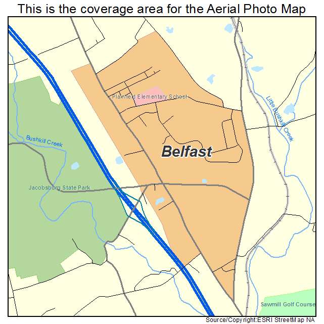 Belfast, PA location map 