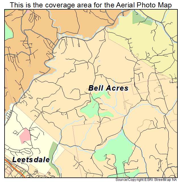Bell Acres, PA location map 
