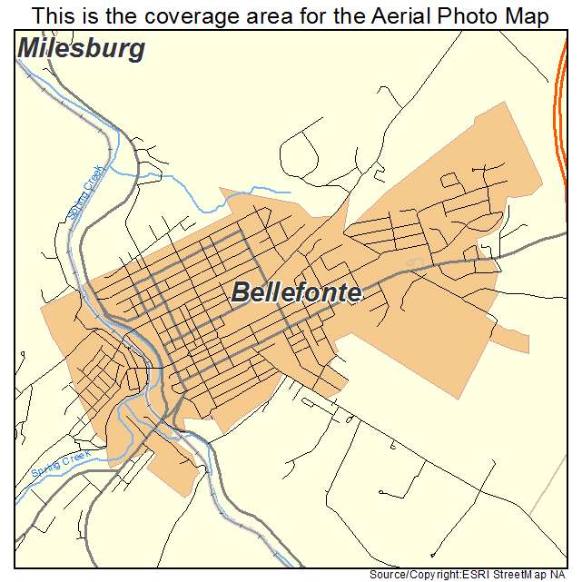 Bellefonte, PA location map 