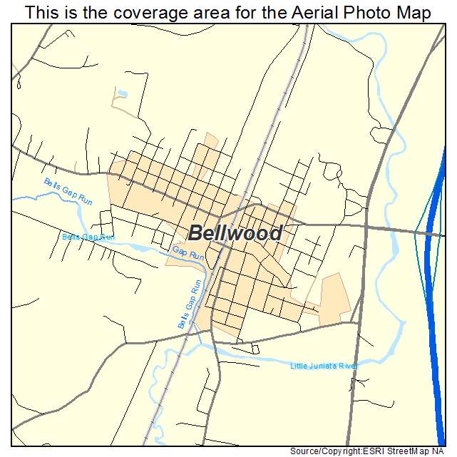 Bellwood, PA location map 