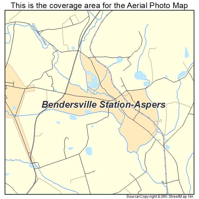 Bendersville Station Aspers, PA location map 