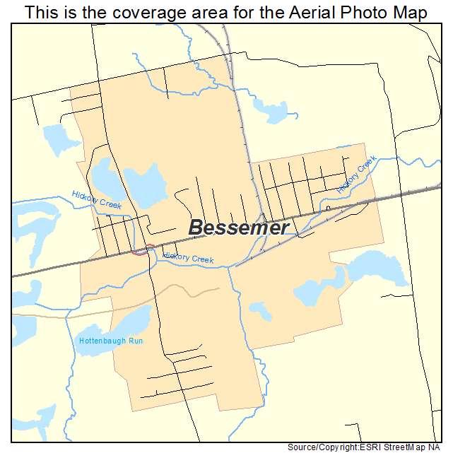 Bessemer, PA location map 