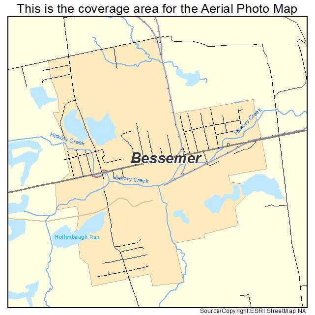 Aerial Photography Map Of Bessemer Pa Pennsylvania