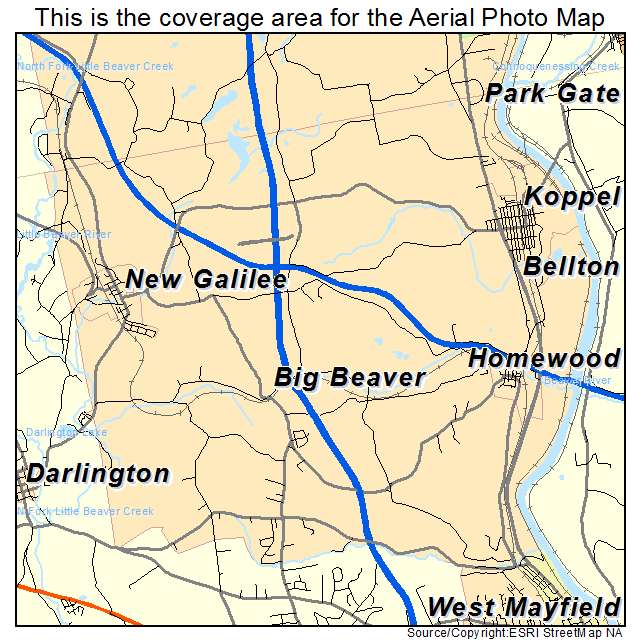 Big Beaver, PA location map 