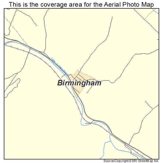Birmingham, PA location map 